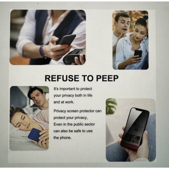 For iPhone 16 Pro 9h Tempered Glass Privacy Screen Protector - Picture 4 of 6